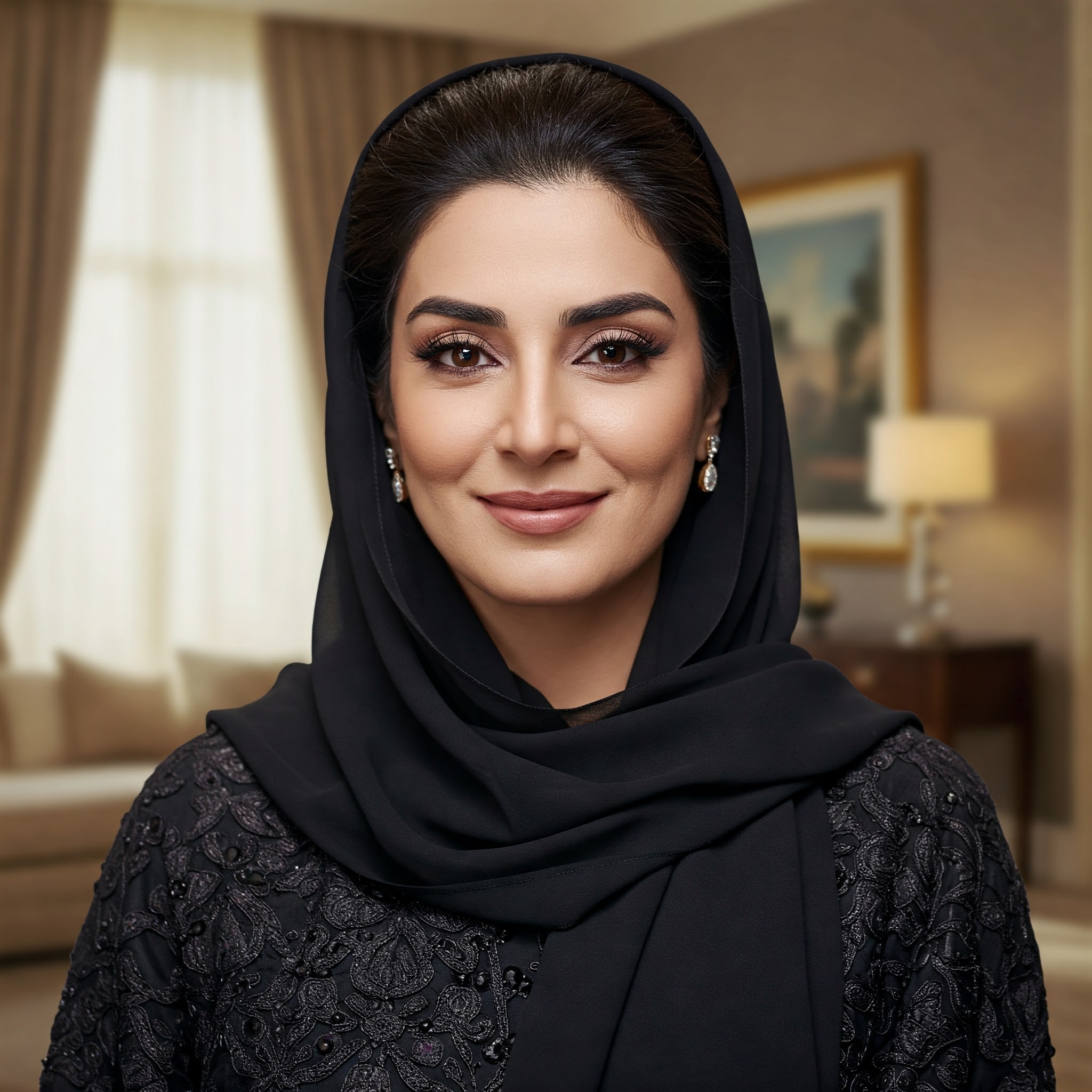 صورة عميلة أنيقة من الكويت تعبر عن راحتها مع سرية الخدمة.