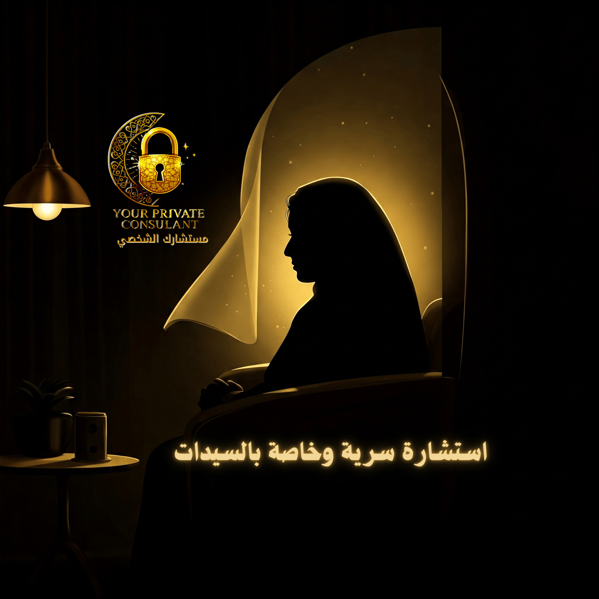سيدة خليجية تتلقى استشارة خاصة في بيئة آمنة وداعمة.
